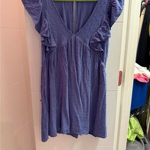 Blue Blush Lavender Textured Dress